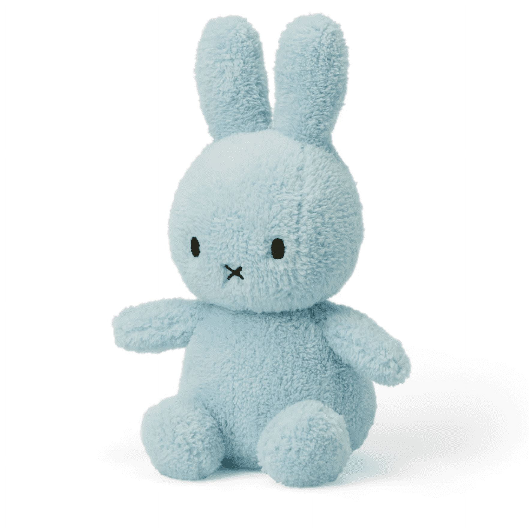 Miffy Corduroy Bunny Plush Toy, Light Blue Terry, 9 inches - Cute