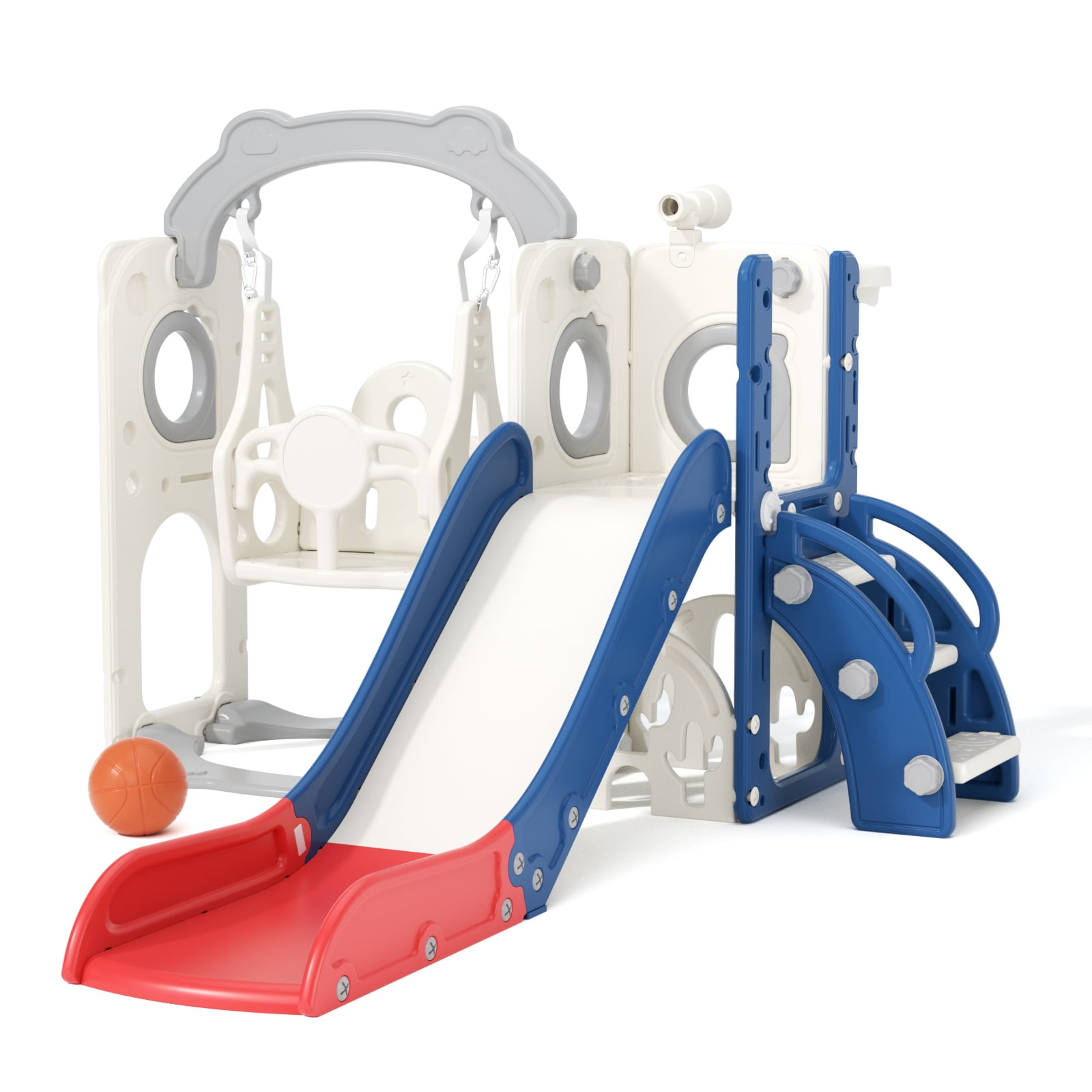 XJD 8 in 1 Kids Slide and Swing Set, Toddler Slide Climber Age 1-3