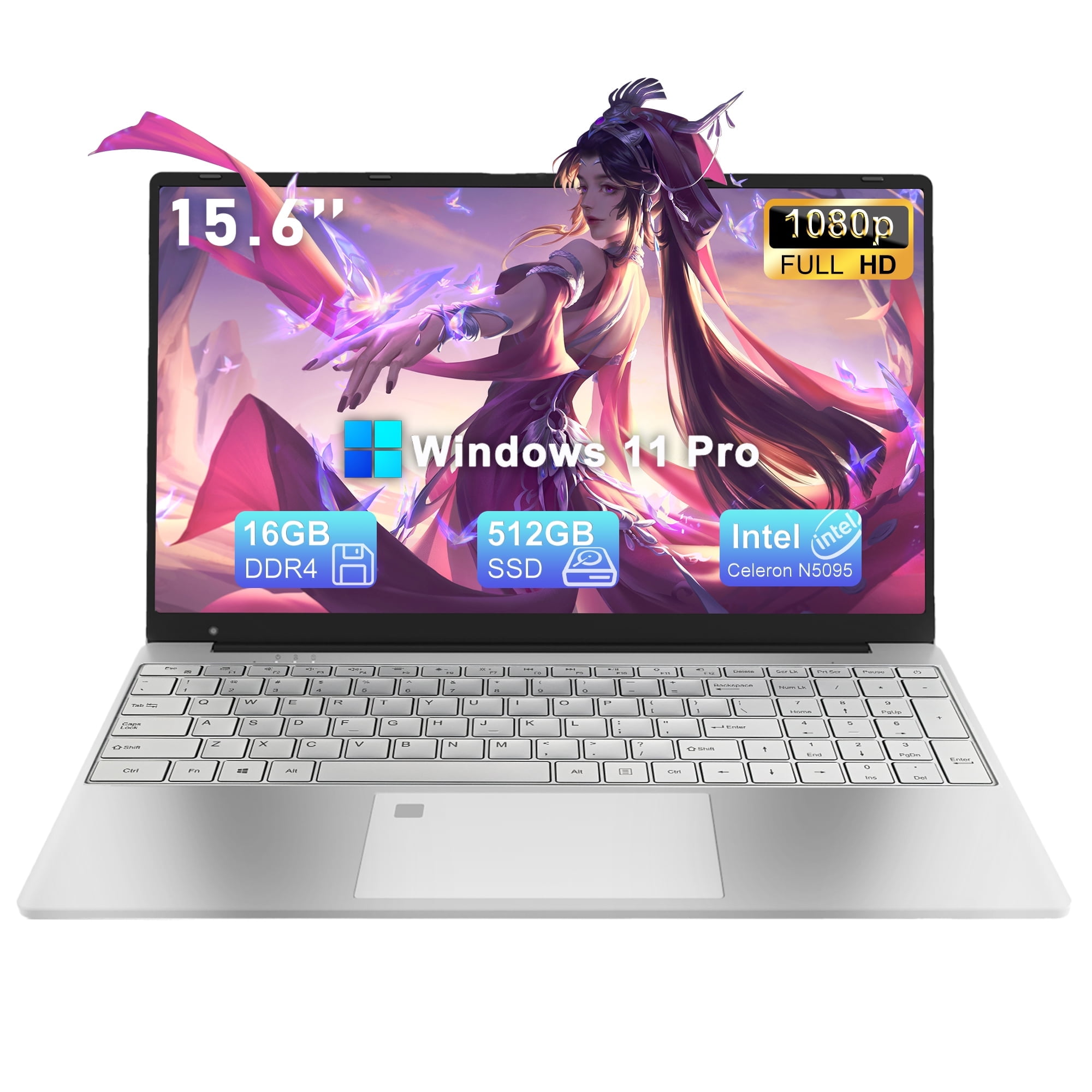 Laptop 15.6 FHD 16GB 512GB Intel Quad-Core 12th Alder Lake N95