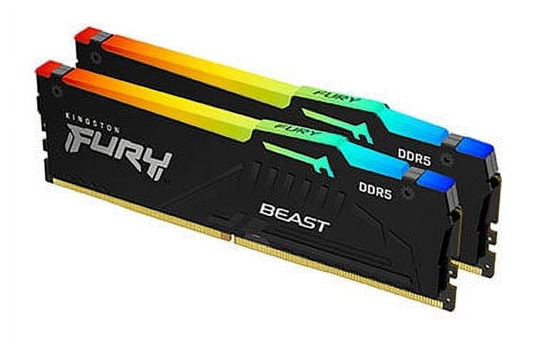 Kingston FURY Beast RGB 16GB DDR5 6000 Gaming Desktop Computer RAM