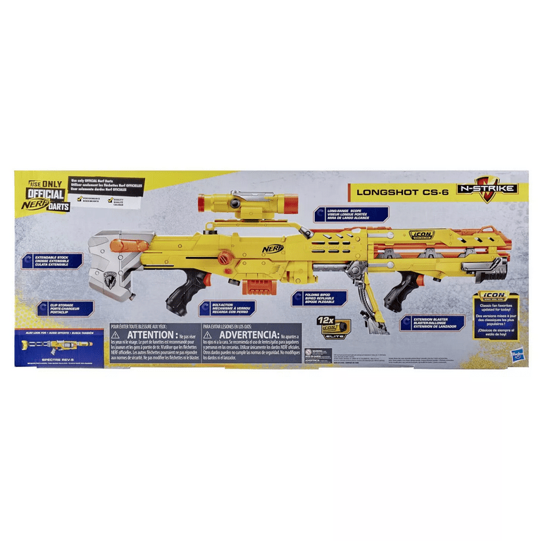 NERF N-Strike Icon Series Longshot CS-6: 3-in-1 Blaster with