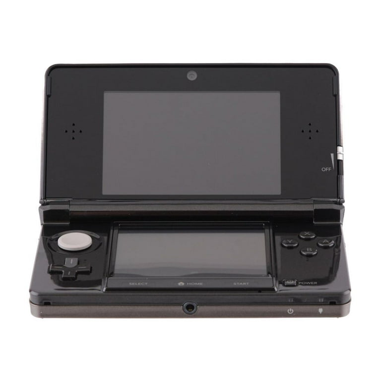 Nintendo 3DS Cosmo Black Console, Refurbished, Includes Stylus, SD