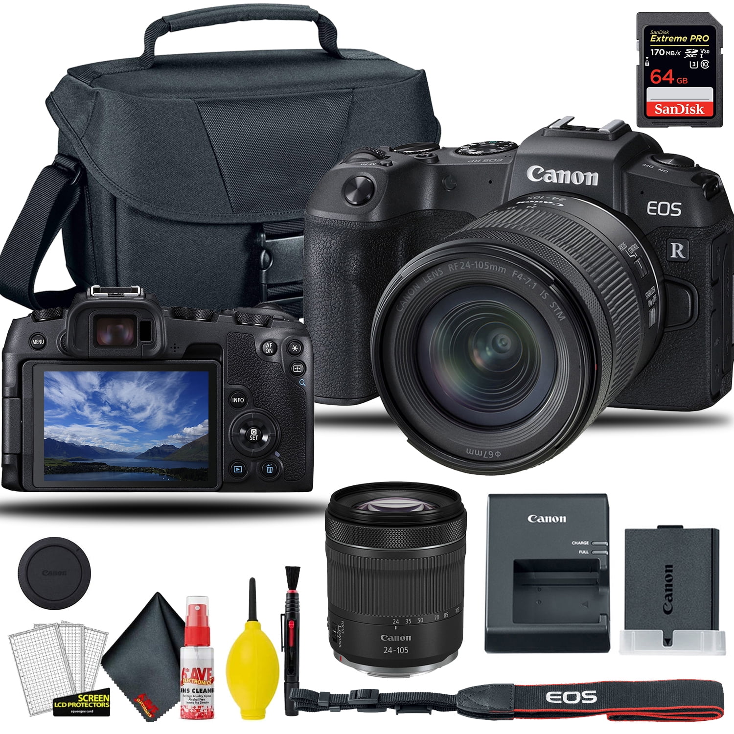 Canon EOS RP RF24-105mm F4-7.1 IS STM Mirrorless Camera Lens Kit