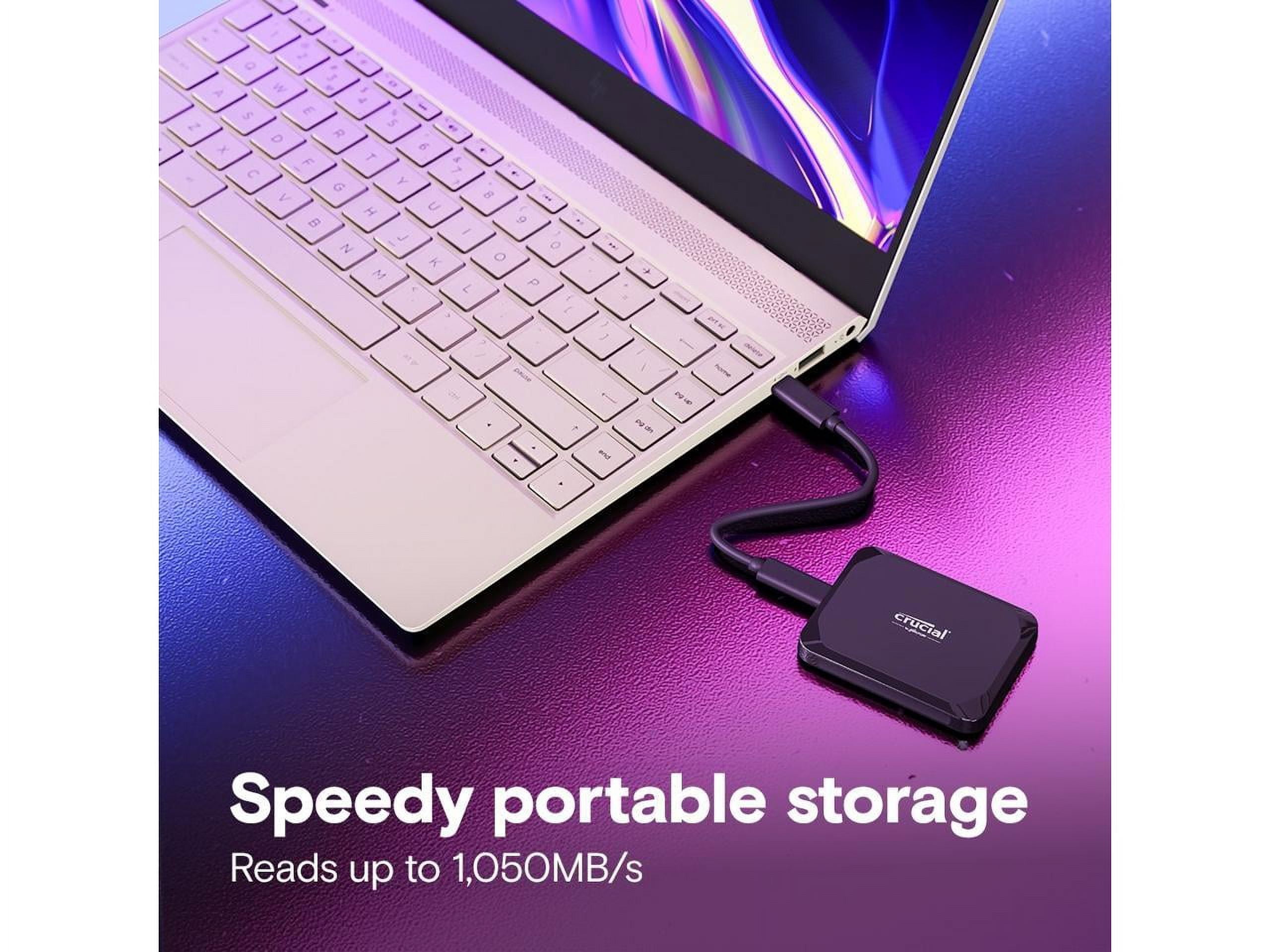 Crucial X9 1TB Portable SSD - 1050MB/s Read Speed - PC & Mac