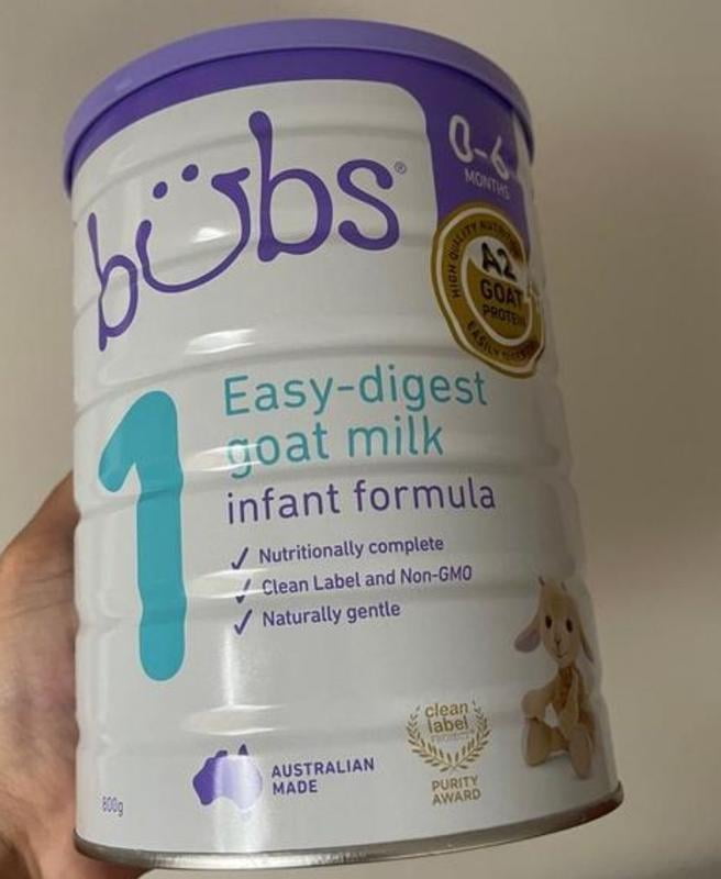 Bubs® Goat Milk Infant Formula Stage 1, 800g (0-6 Months
