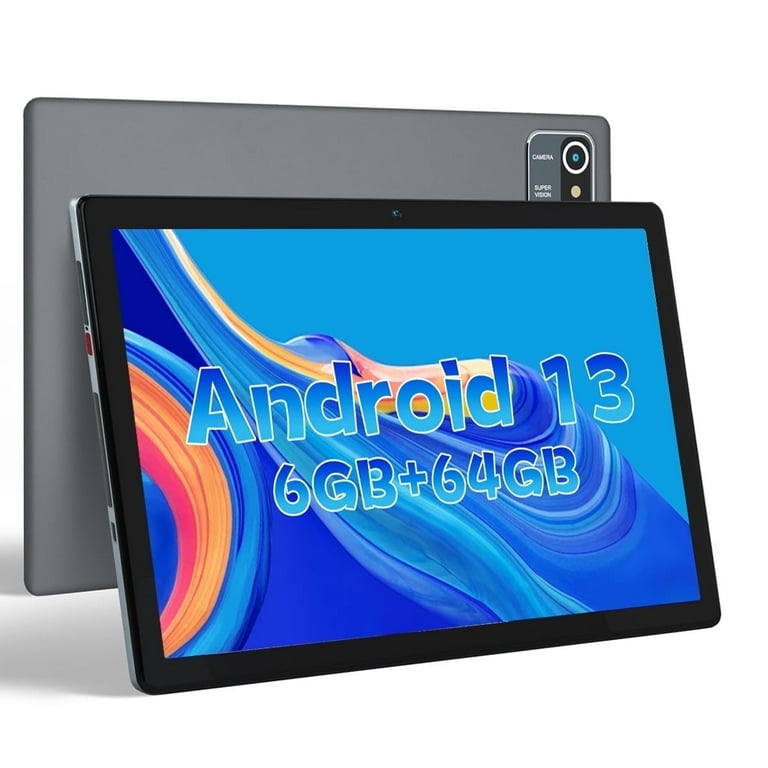 10inch Android 13 Tablet, 6GB RAM 64GB ROM 128GB Expand, Quad-core