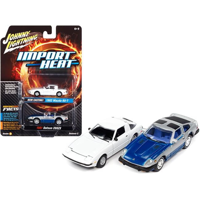 1982 Mazda RX-7 White and 1981 Datsun 280ZX Blue and Silver