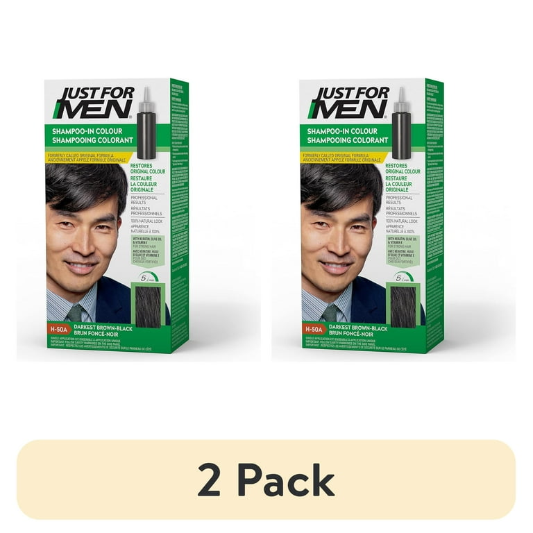 2 pack) Men's Hair Color, Darkest Brown-Black - Walmart.com