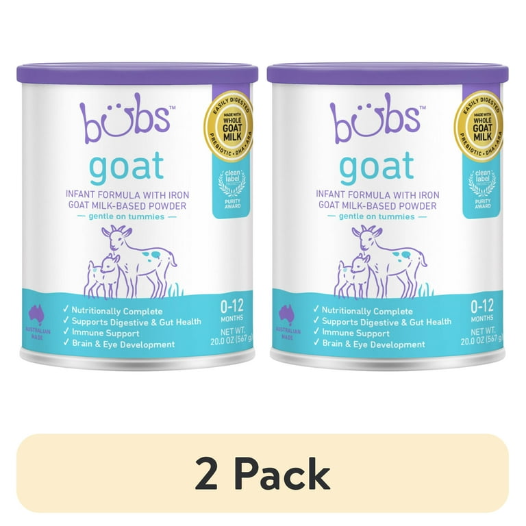 2 pack) Bubs Easy Digest Goat Milk Infant Formula Powder (Babies 0