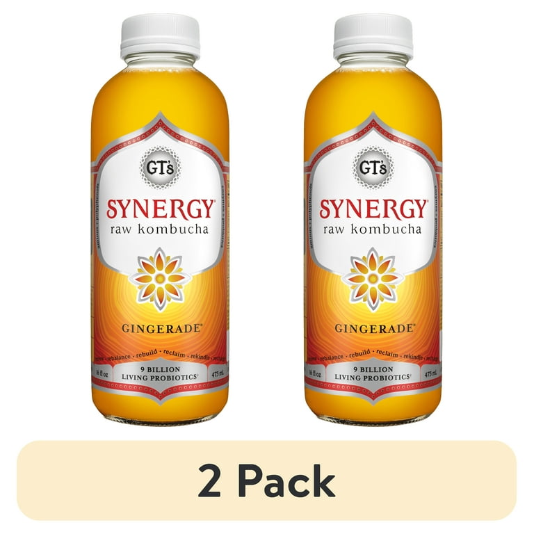 2 pack) Synergy The Real Kombucha Gingerade, 16 fl oz - Walmart.com