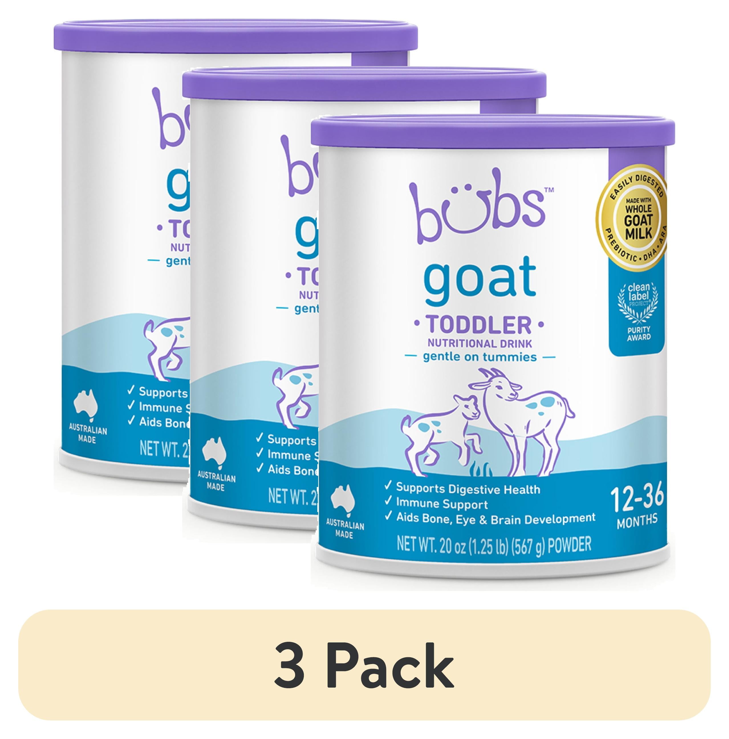 3 pack) Bubs Goat Milk Toddler Nutritional Drink Powder (Babies 12