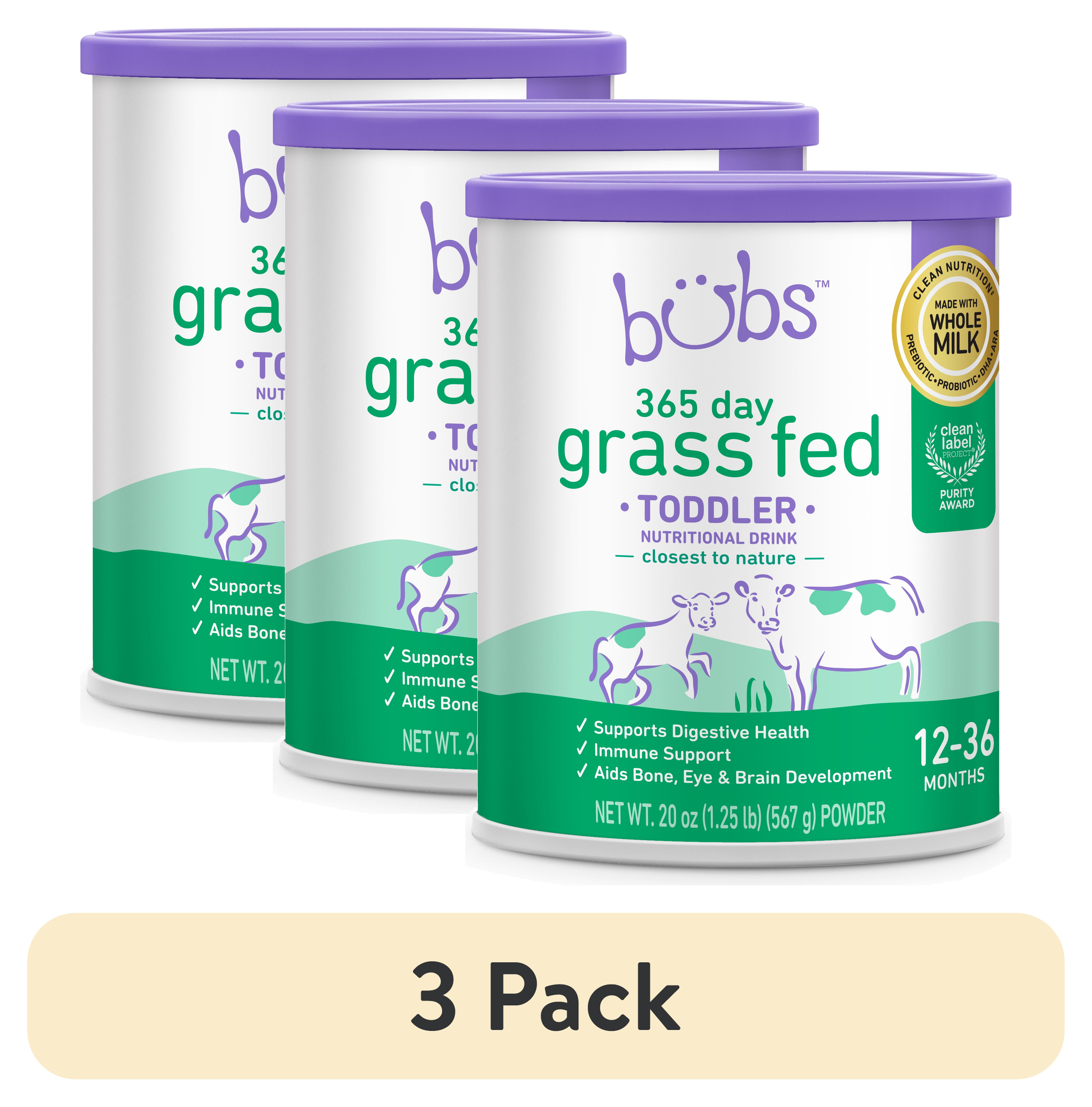 Bubs Grass Fed Toddler Nutritional Drink (12-36 Months) - Walmart.com