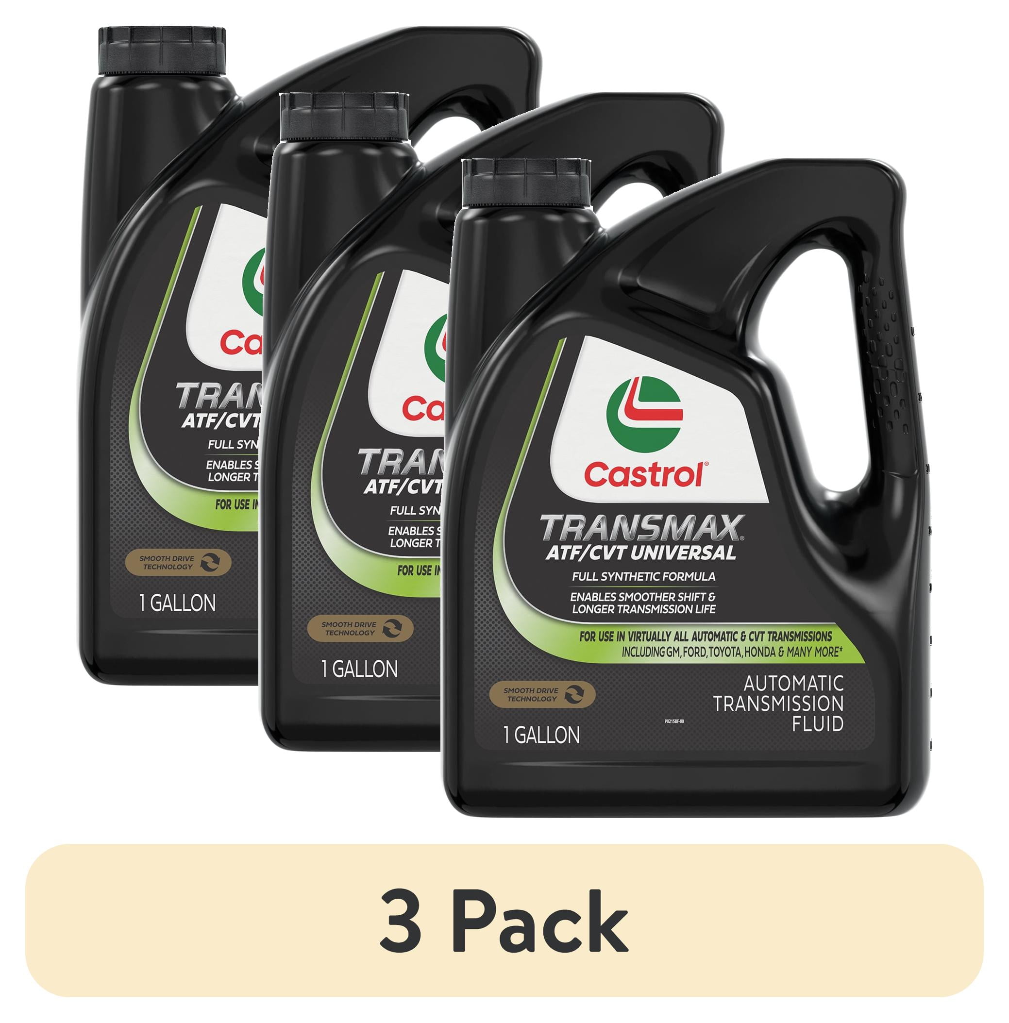 3 pack) Castrol Transmax ATF/CVT Universal Automatic Transmission