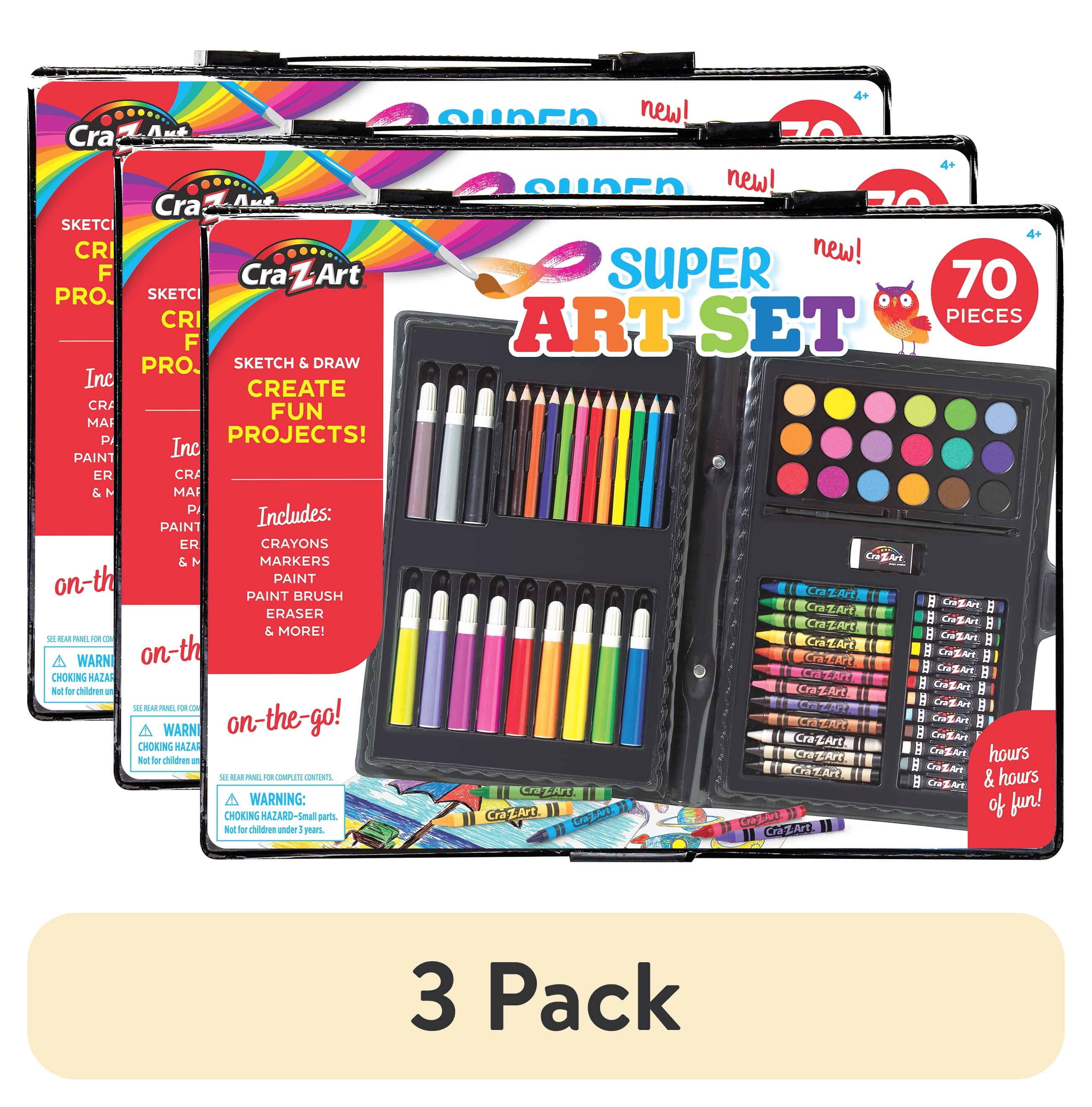 3 pack) Cra-Z-Art Super Art Set-70 Piece Set Toy for Creative
