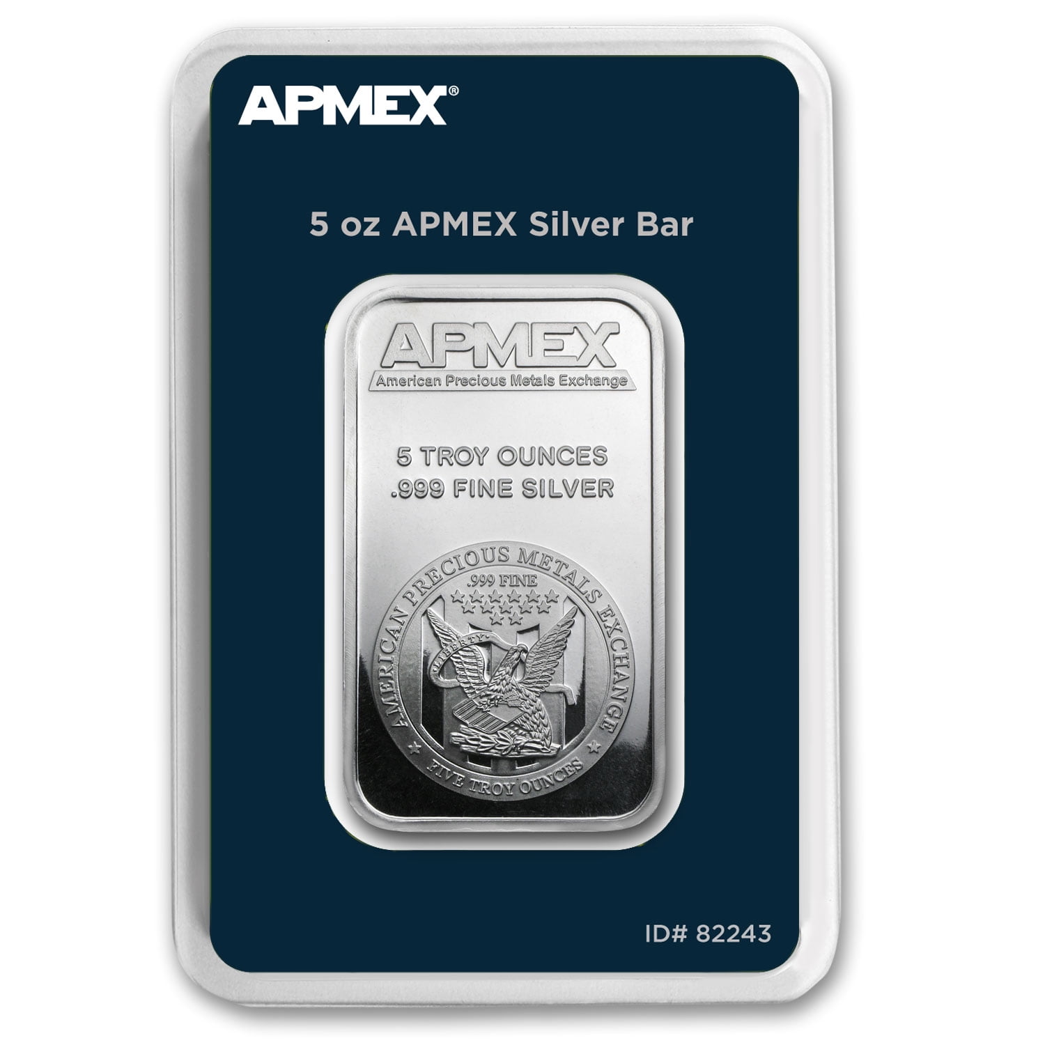 APMEX 5 oz Silver Bullion Bar - .999 Fine Silver in TEP Packaging