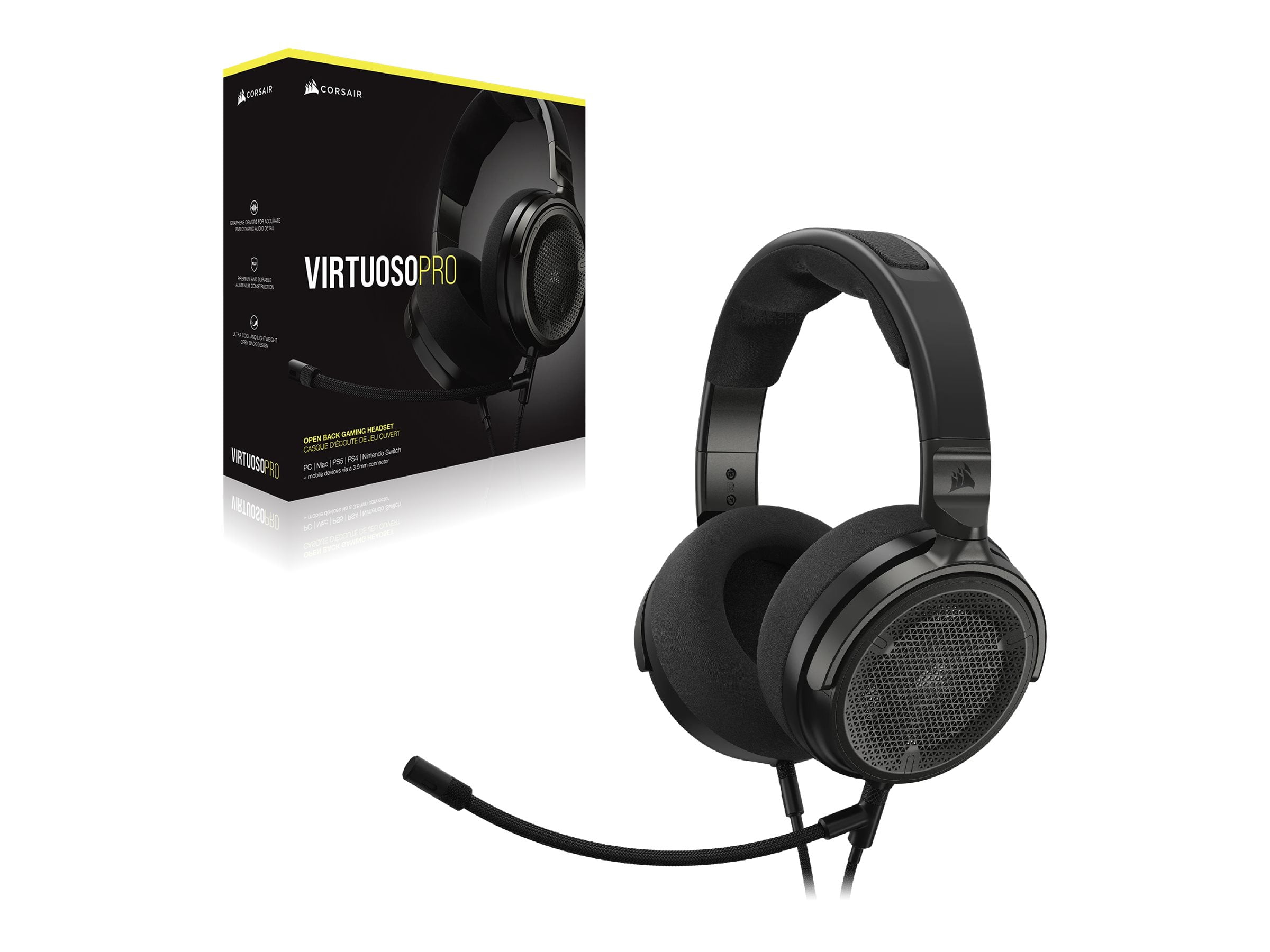 Corsair VIRTUOSO PRO Open Back Streaming/Gaming Headset - Carbon