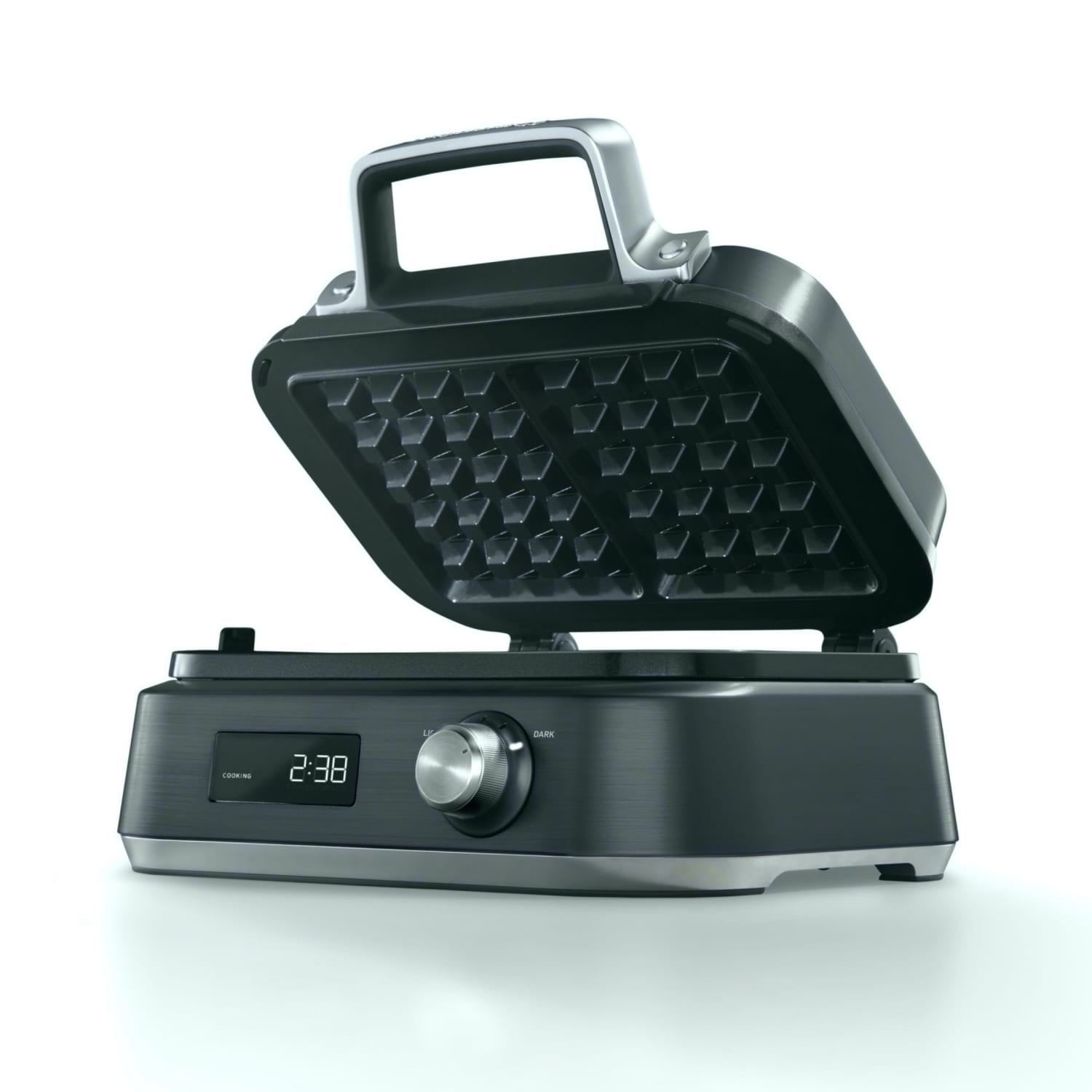 Calphalon Intellicrisp Waffle Maker, Easy Cooking, Nonstick, Dark