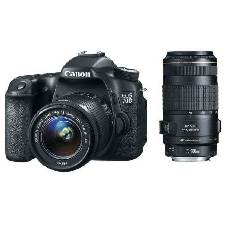 Canon EOS 70D DSLR Camera Kit with 18-55mm IS STM and 70-300mm