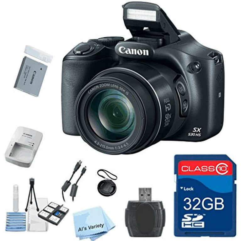 Canon PowerShot SX530 HS Digital Camera with 32GB Memory Card and