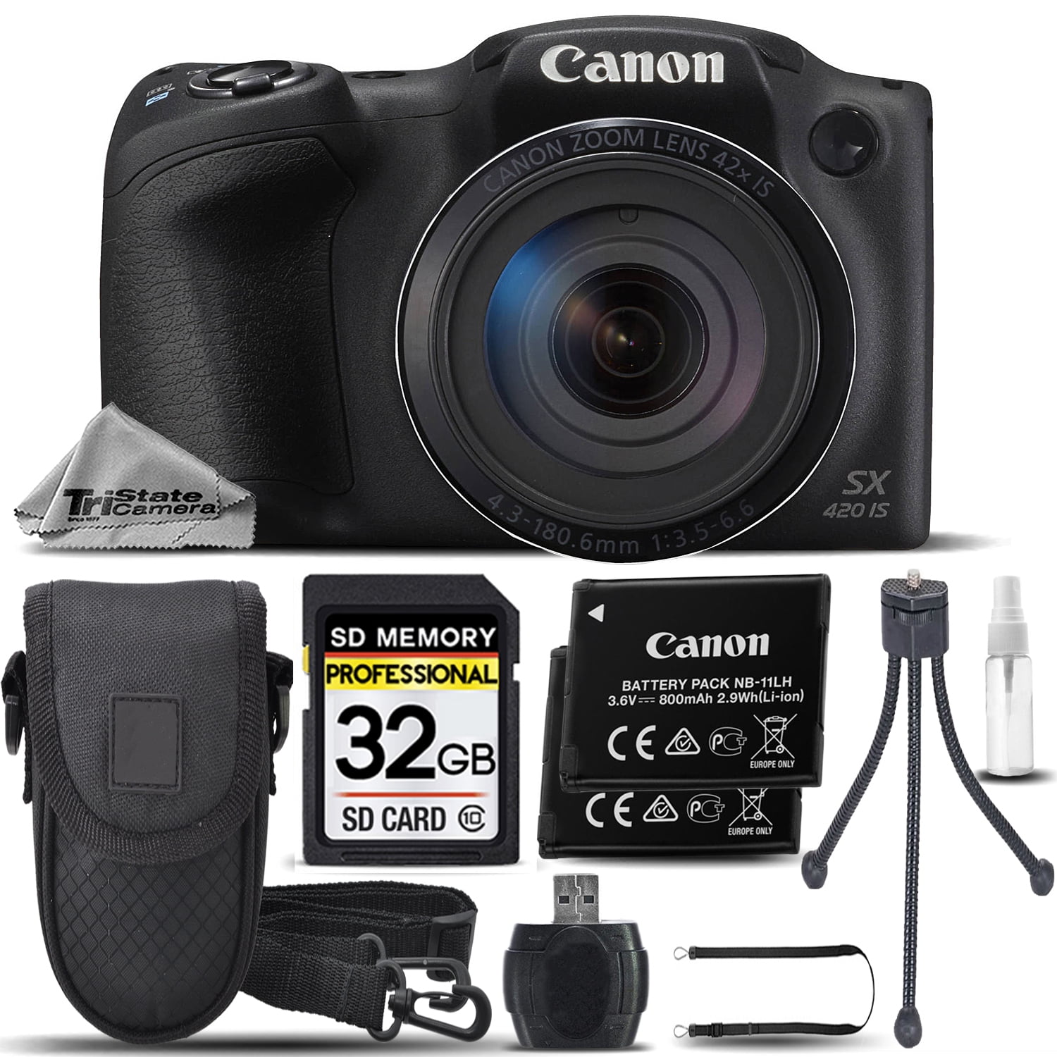 Canon PowerShot SX420 IS Camera (Black) - Kit F (International