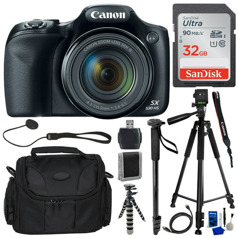 Canon PowerShot SX530 HS Wi-Fi Digital Camera with 32GB Card +