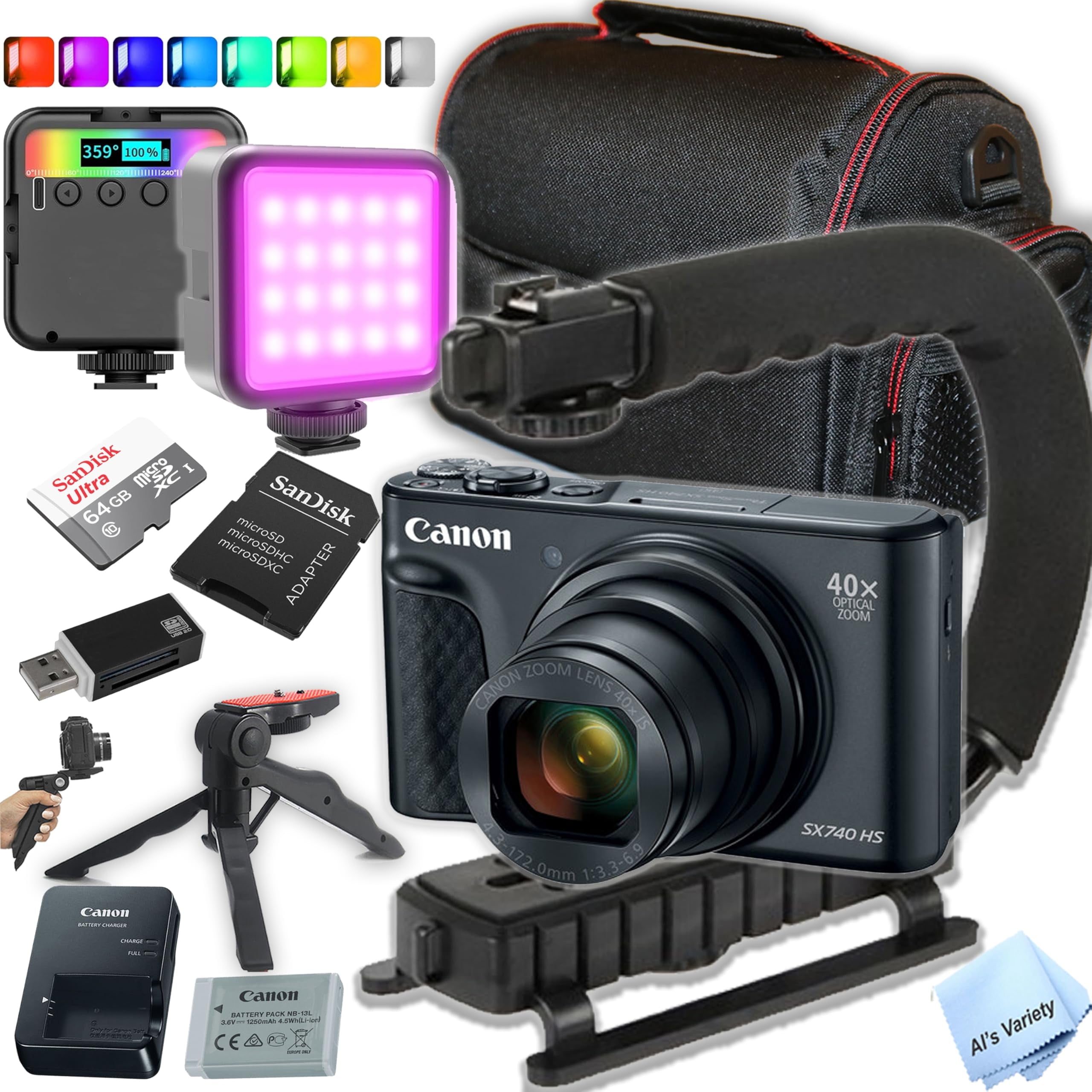 Canon Powershot SX740 HS Compact Camera Includes 64GB SD Card, and