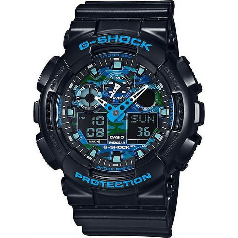 Casio G-Shock Sports Watch: Black & Blue, Ana-Digi, Japanese