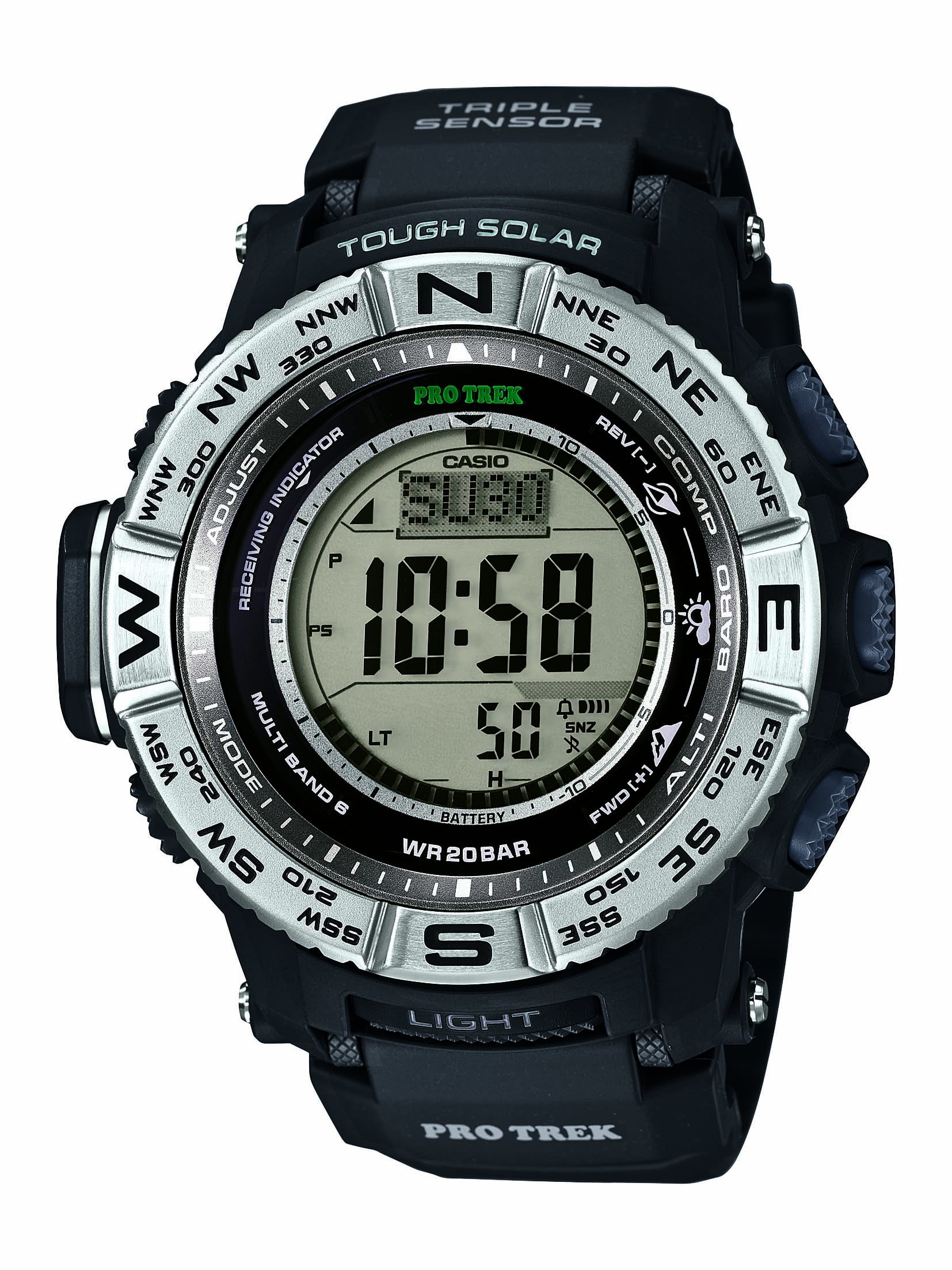 Casio Men's PRO TREK Tough Illuminator Tactical Powered Compass