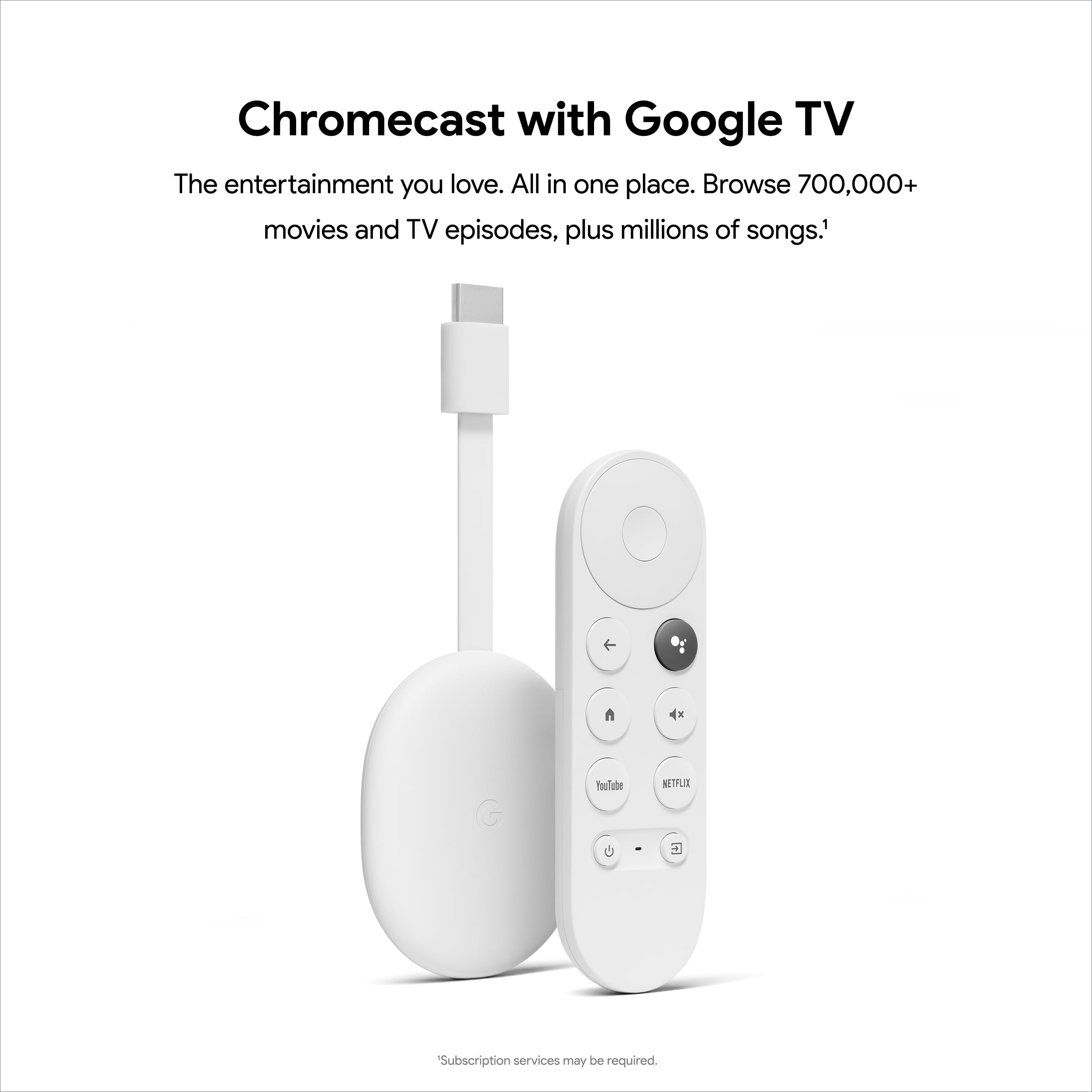 Google Chromecast - 4K HDR Streaming Device with Internet and App