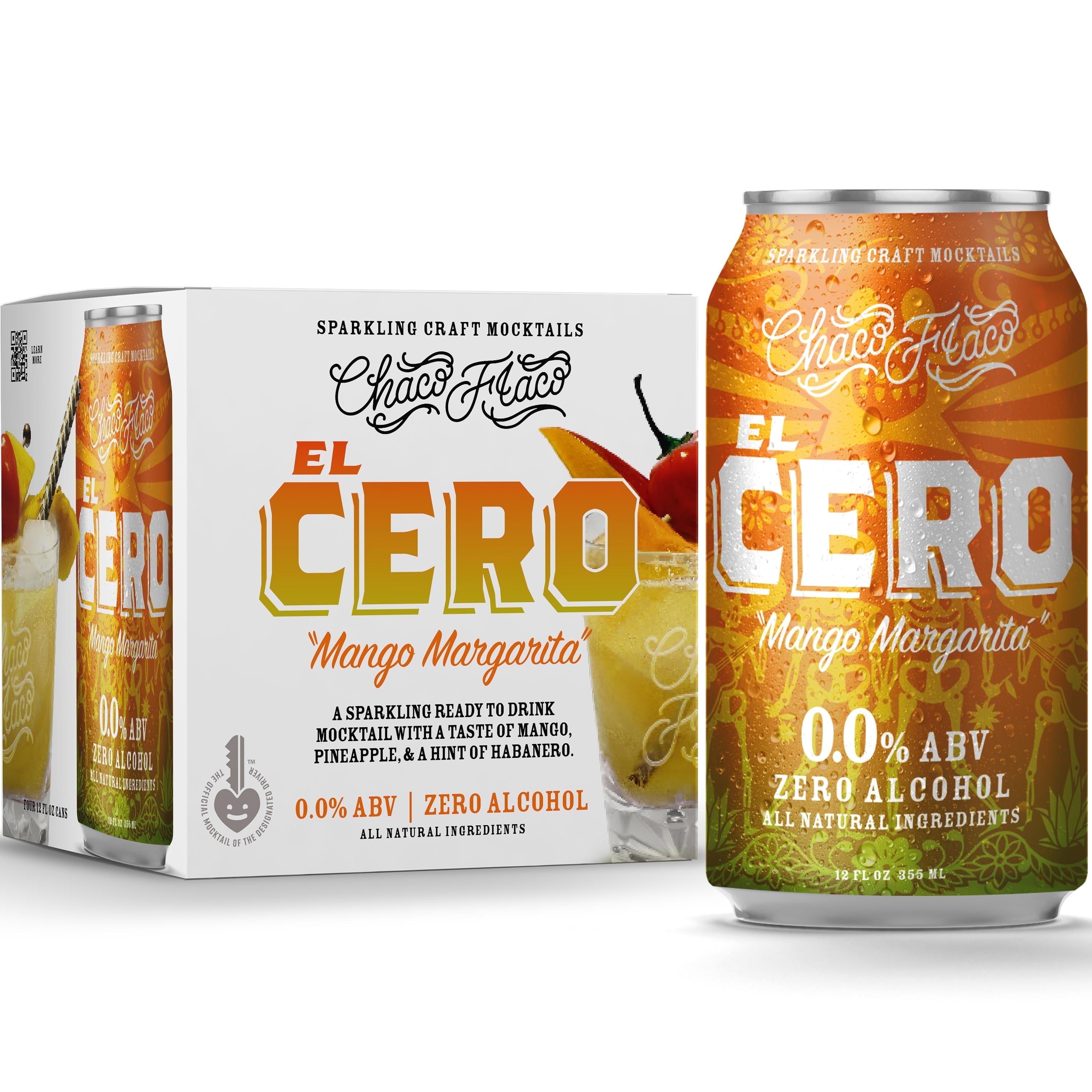 Chaco Flaco El Cero Mango Margarita Non Alcoholic Cocktail, Low