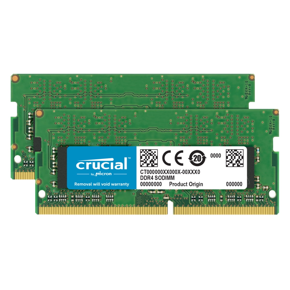 Crucial 64GB DDR4 3200MHz CL22 SODIMM Memory Kit, 2x32GB, High