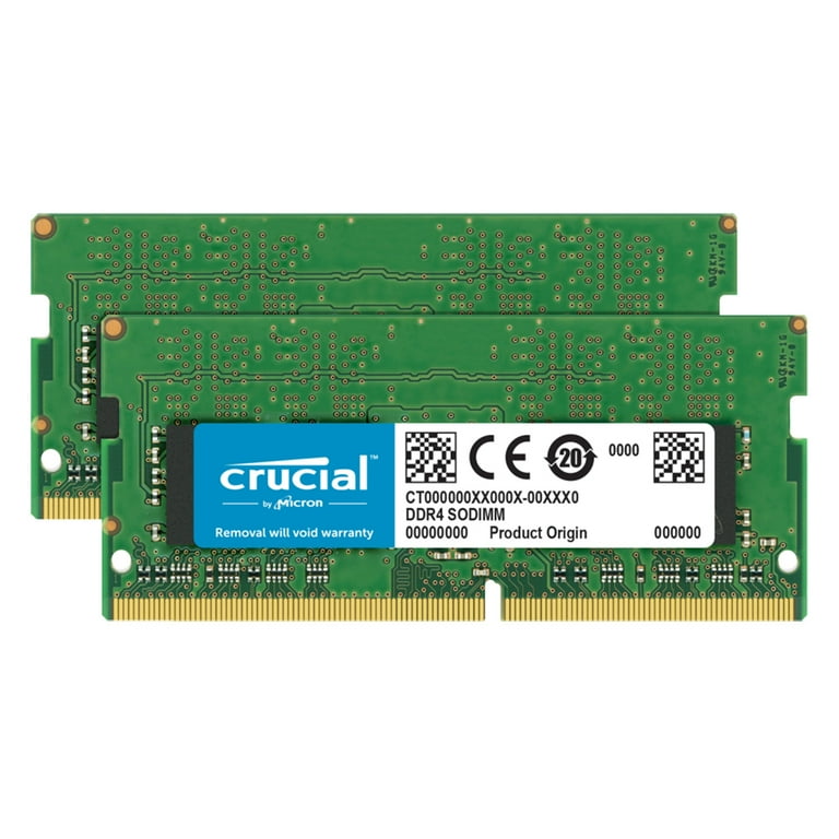 Crucial 64GB DDR4 3200MHz CL22 SODIMM Memory Kit, 2x32GB, High