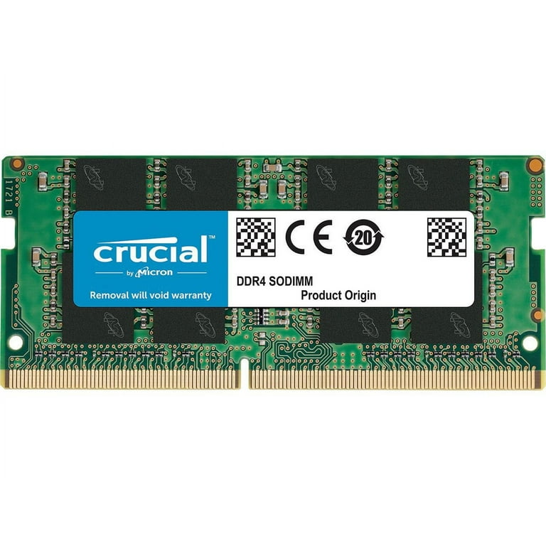 Crucial 32GB Single DDR4 3200 MT/s CL22 SODIMM 260-Pin Memory