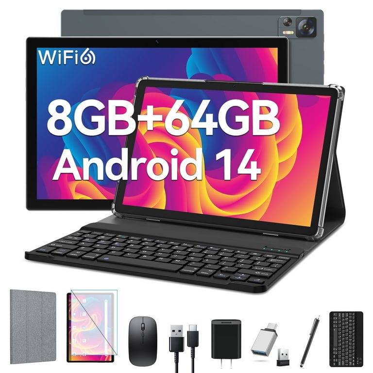 Android 14 Tablet 10 inch Tablet, 8+64GB ROM 512GB Expand, Octa