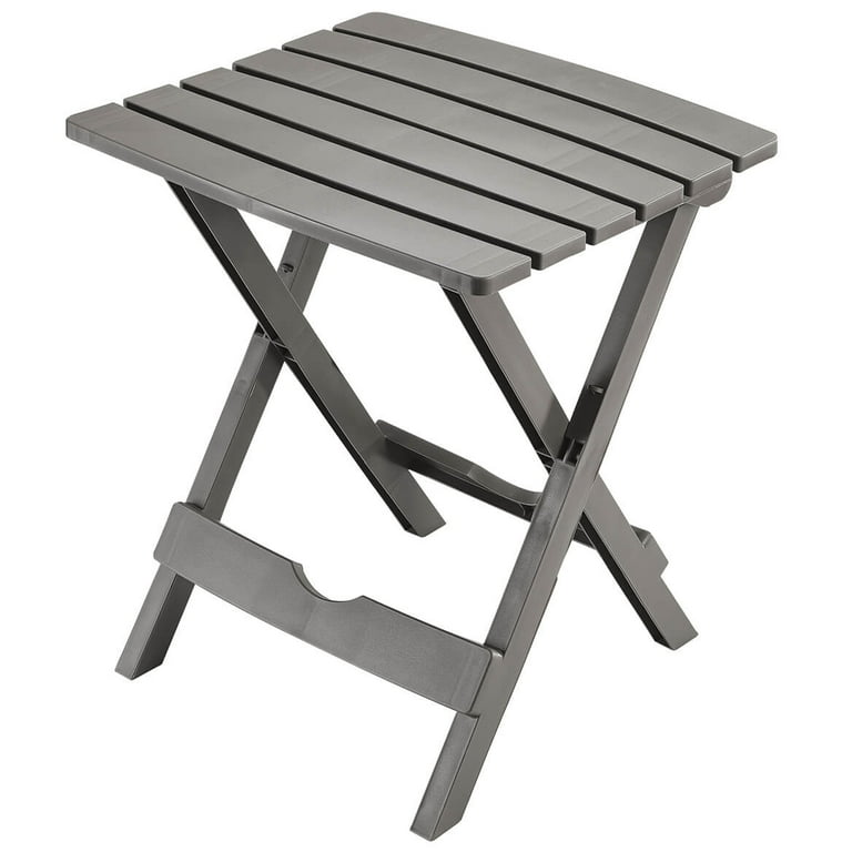 Adams QuikFold Small Plastic Outdoor Folding Side Table, Foldable
