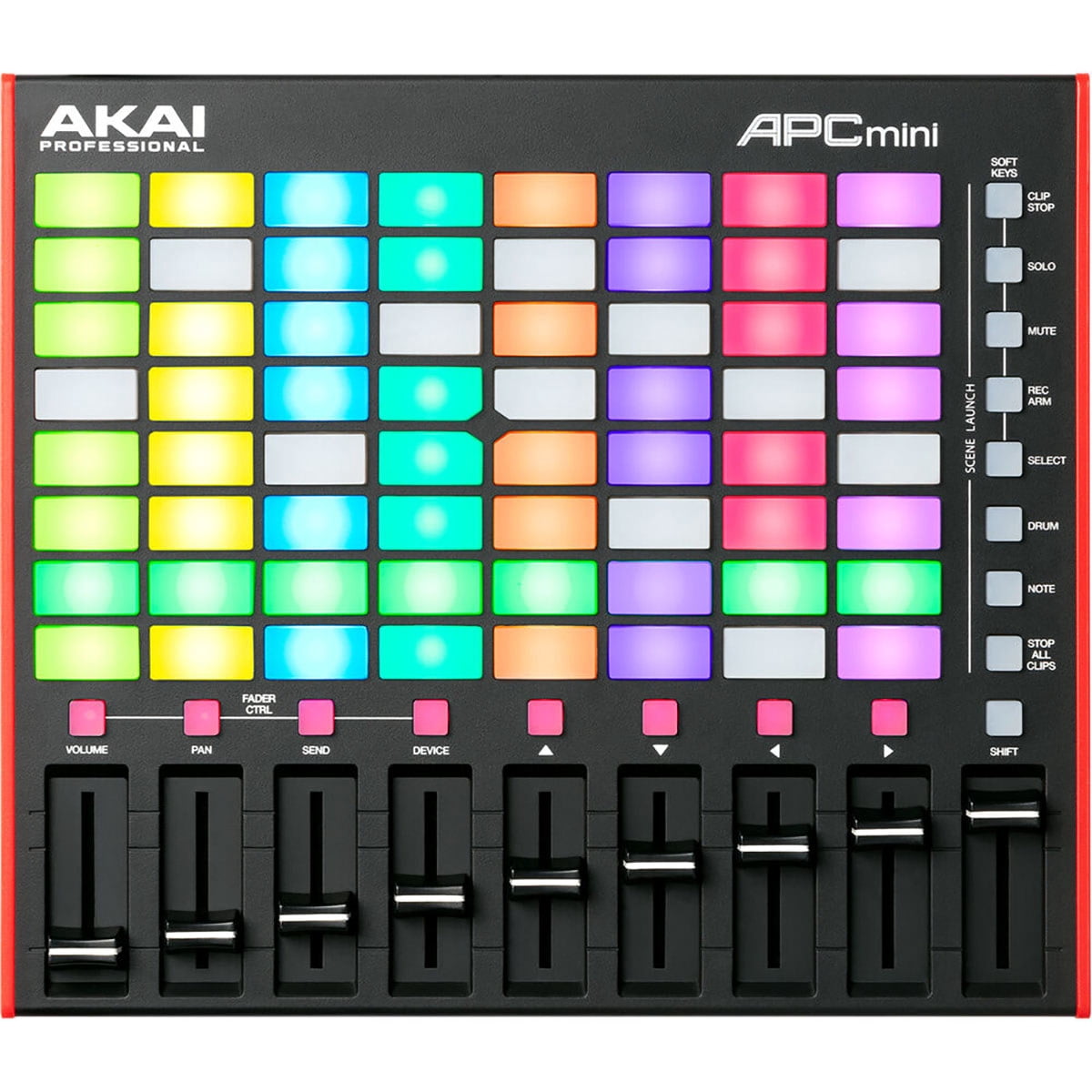 Akai Professional APC Mini MK2 USB MIDI Controller, 64 RGB Pads, 9