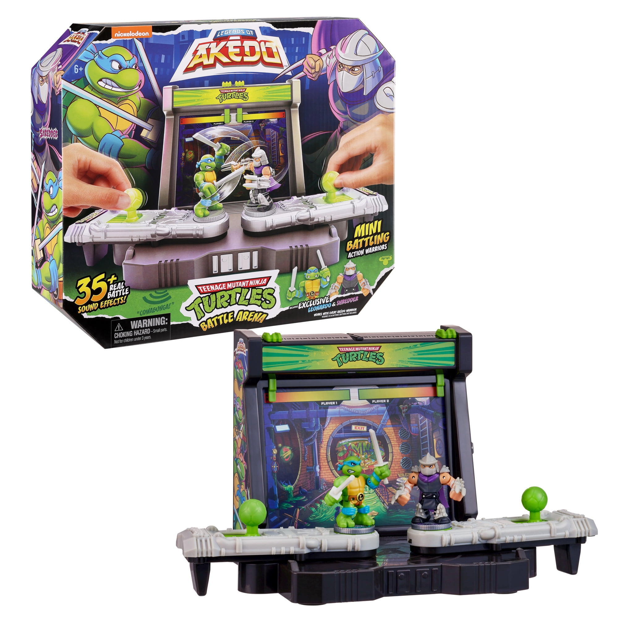 Akedo TMNT Action Figures: Leonardo & Shredder Mini Battling
