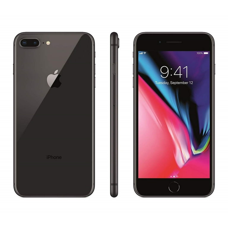 Pre-Owned Apple iPhone 8 Plus 64GB 4G LTE/GSM AT&T iOS, Dark Gray