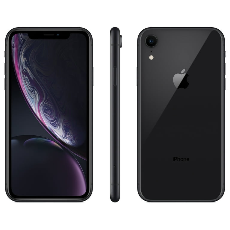 Apple iPhone XR 64GB Black LTE Cellular, Walmart Family Mobile