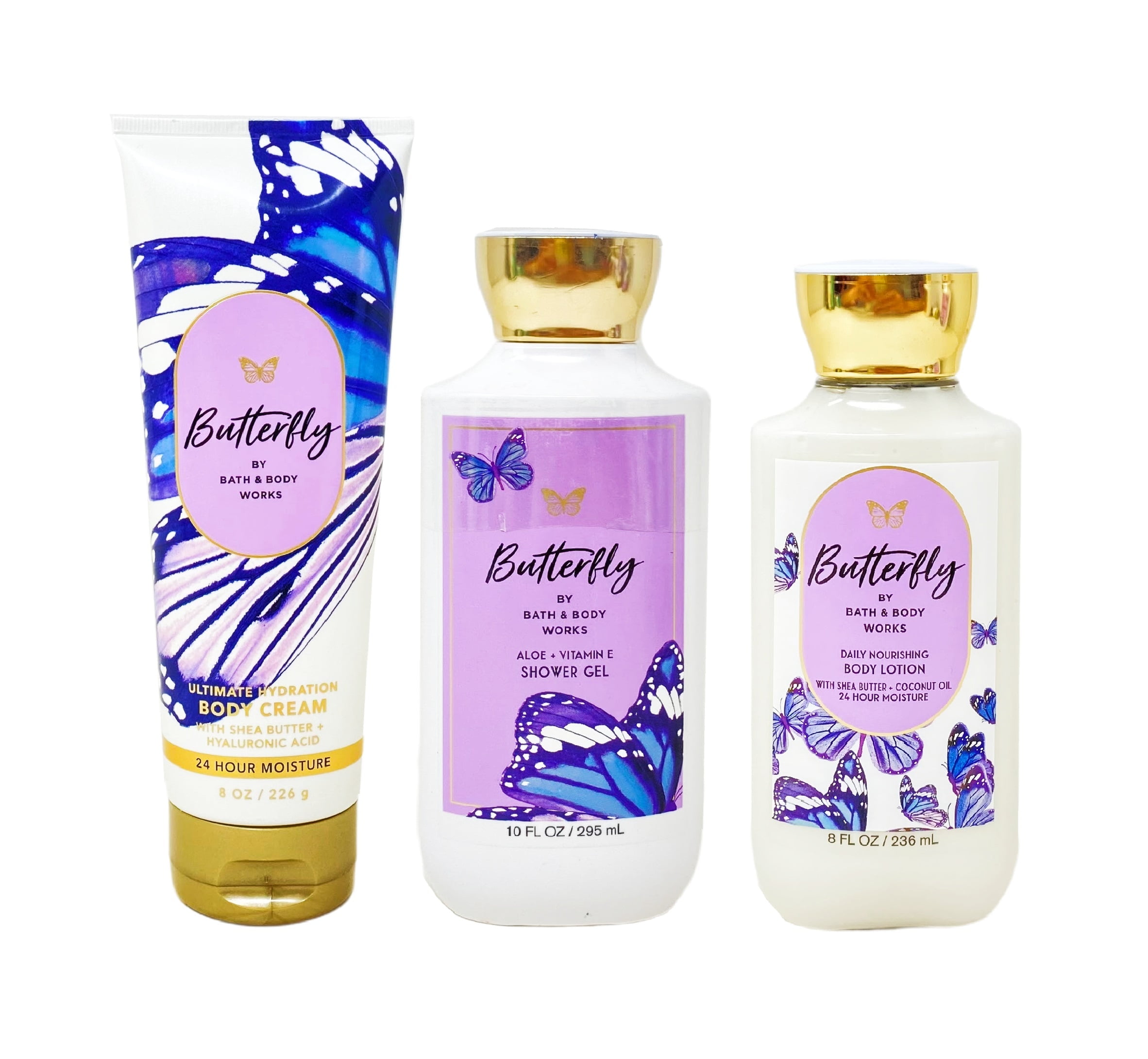 Bath and Body Works Butterfly 3 Piece Gift Set - Body Cream