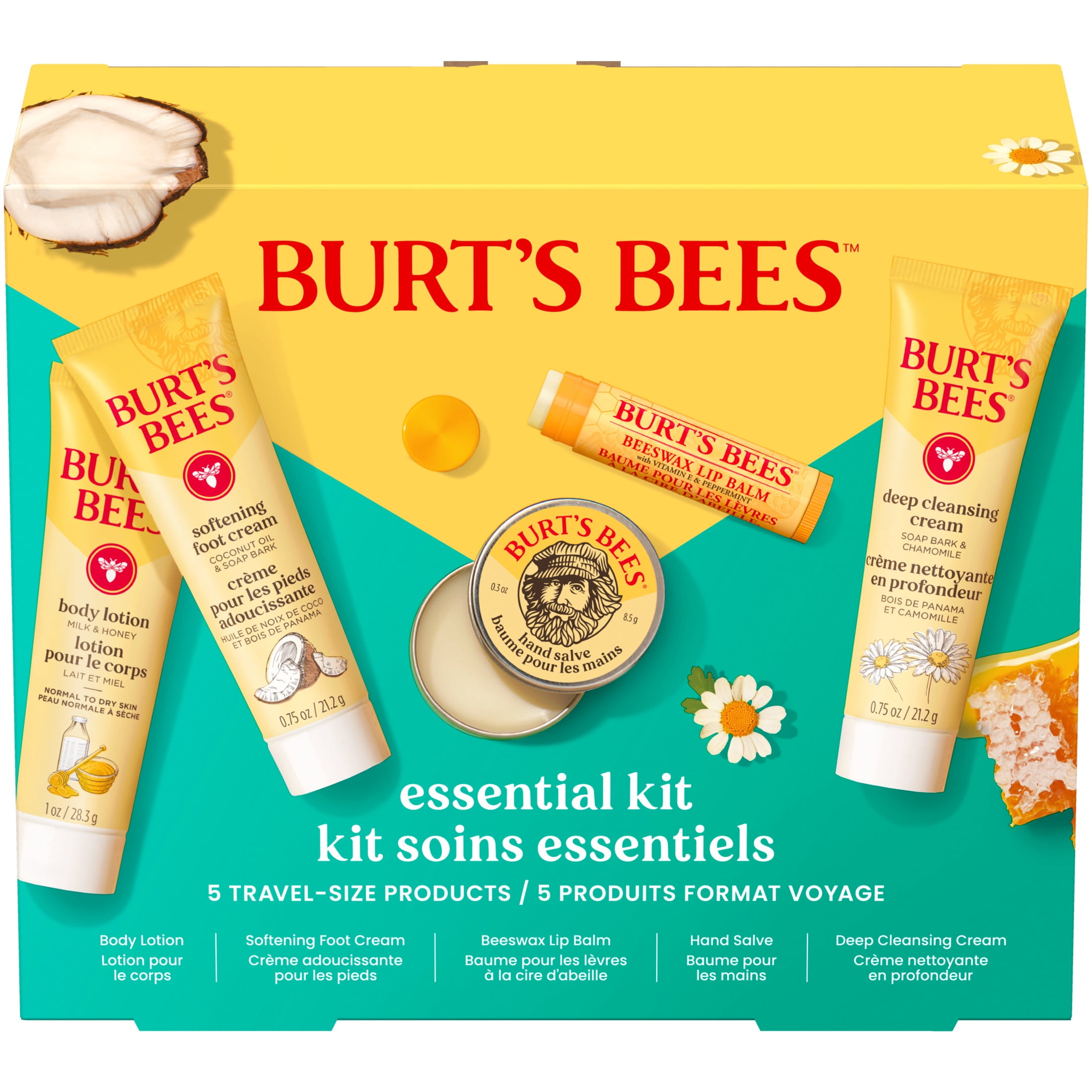 Burt's Bees Essential Kit: Cleansing Cream, Hand Salve, Body