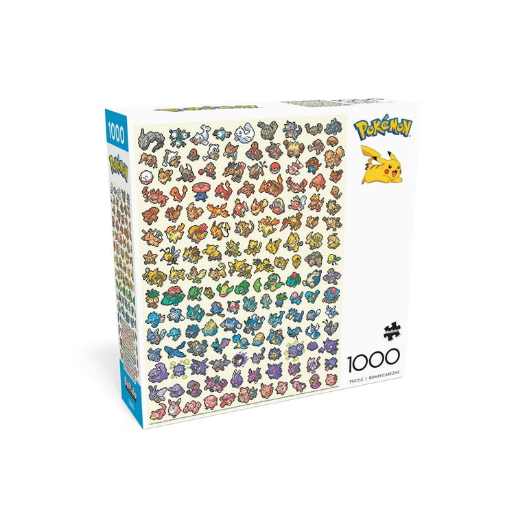 Buffalo Games 1000-Piece Pokemon Pixel Rainbow Adult Interlocking