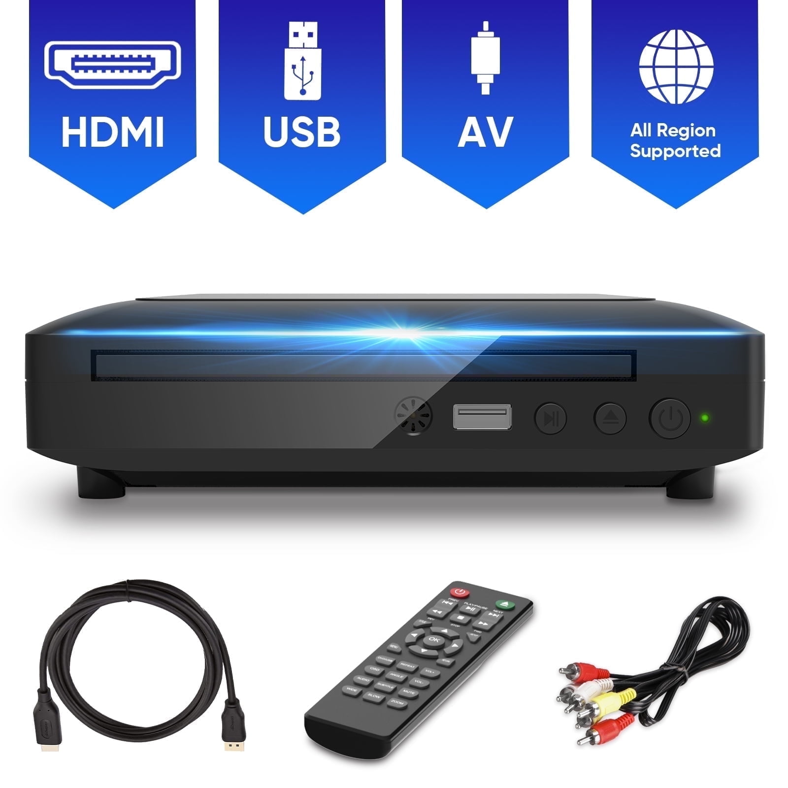GCZ Mini HDMI DVD Player, CD Player for TV and Home, USB Input, AV