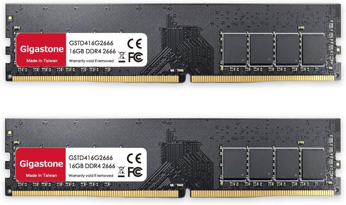 Gigastone DDR4 32GB (16GBx2) 2666MHz PC4-21300 CL19 1.2V UDIMM 288