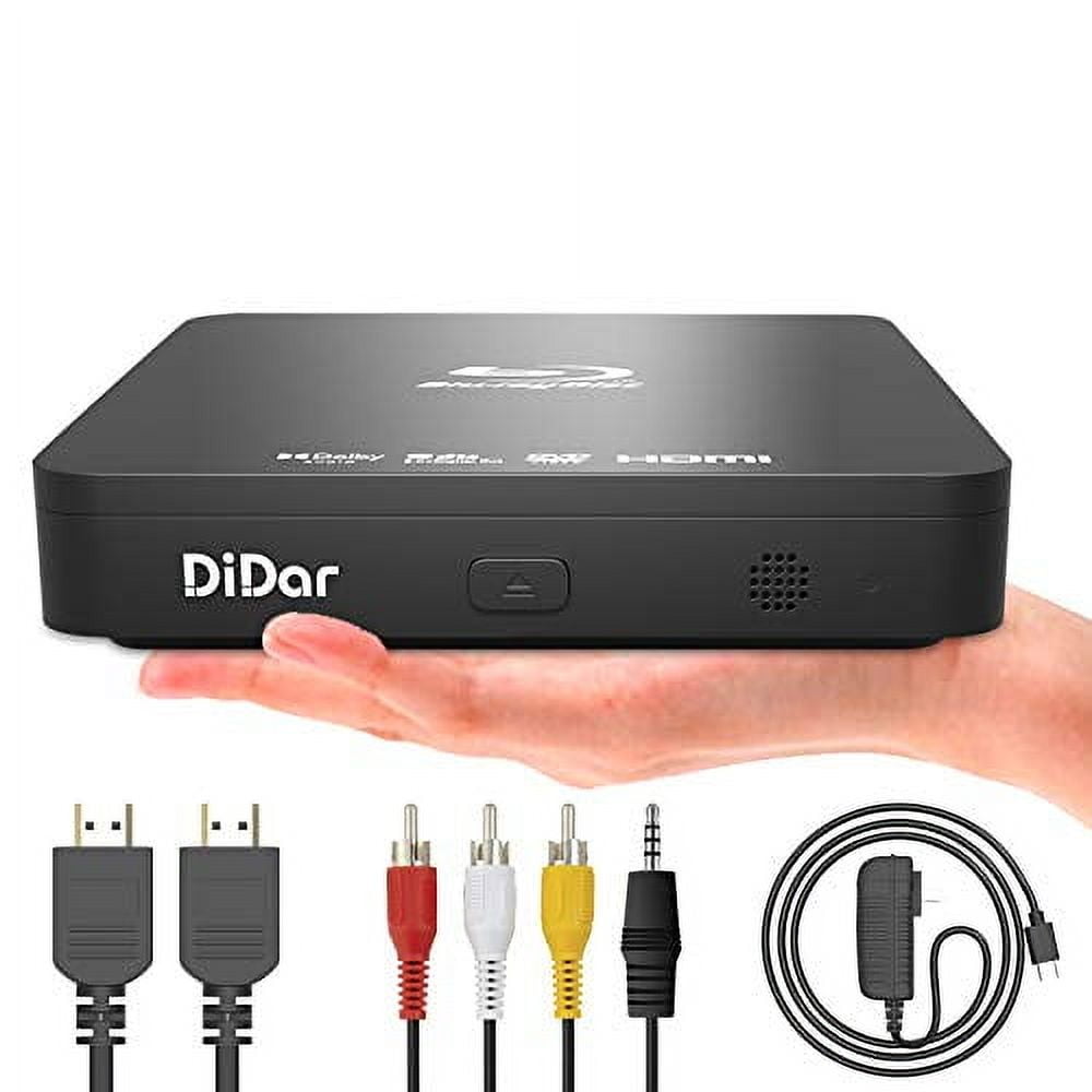 Didar Compact Mini Blu Ray DVD Player, 1080P Play All DVDs