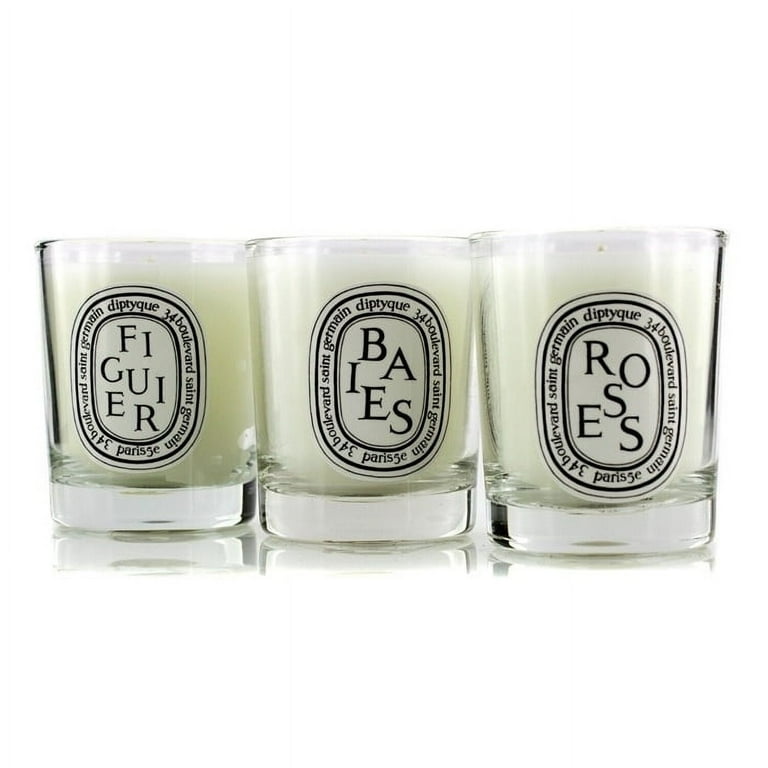 Free Shipping! Diptyque Mini Candle Coffret: (Baies Figuier Roses