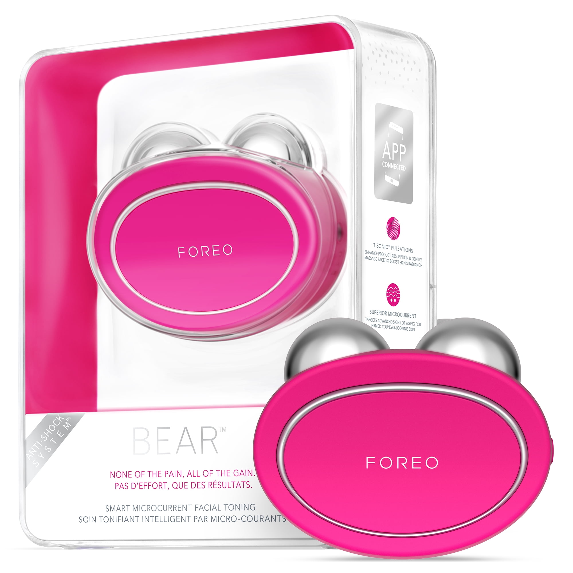FOREO BEAR Facial Toning Device Fuchsia - Walmart.com