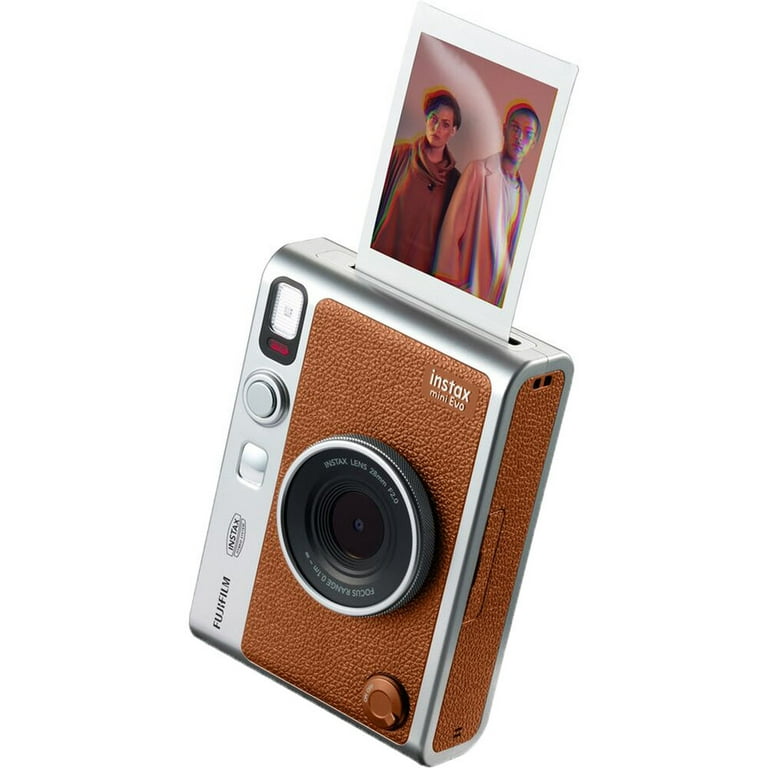Fujifilm Instax Mini Evo Hybrid Instant Camera, Brown - Walmart.com
