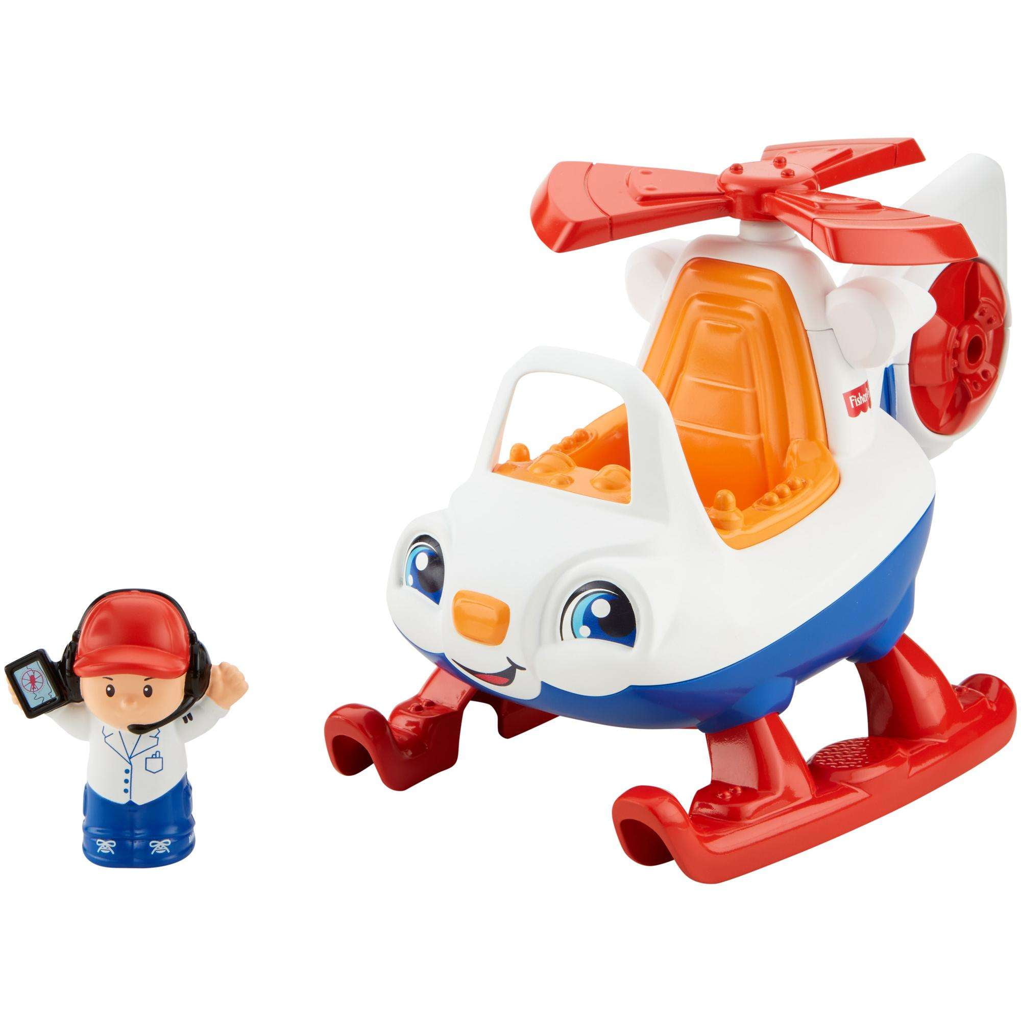 Fisher-Price Little People Travel Toy Helicopter with Small