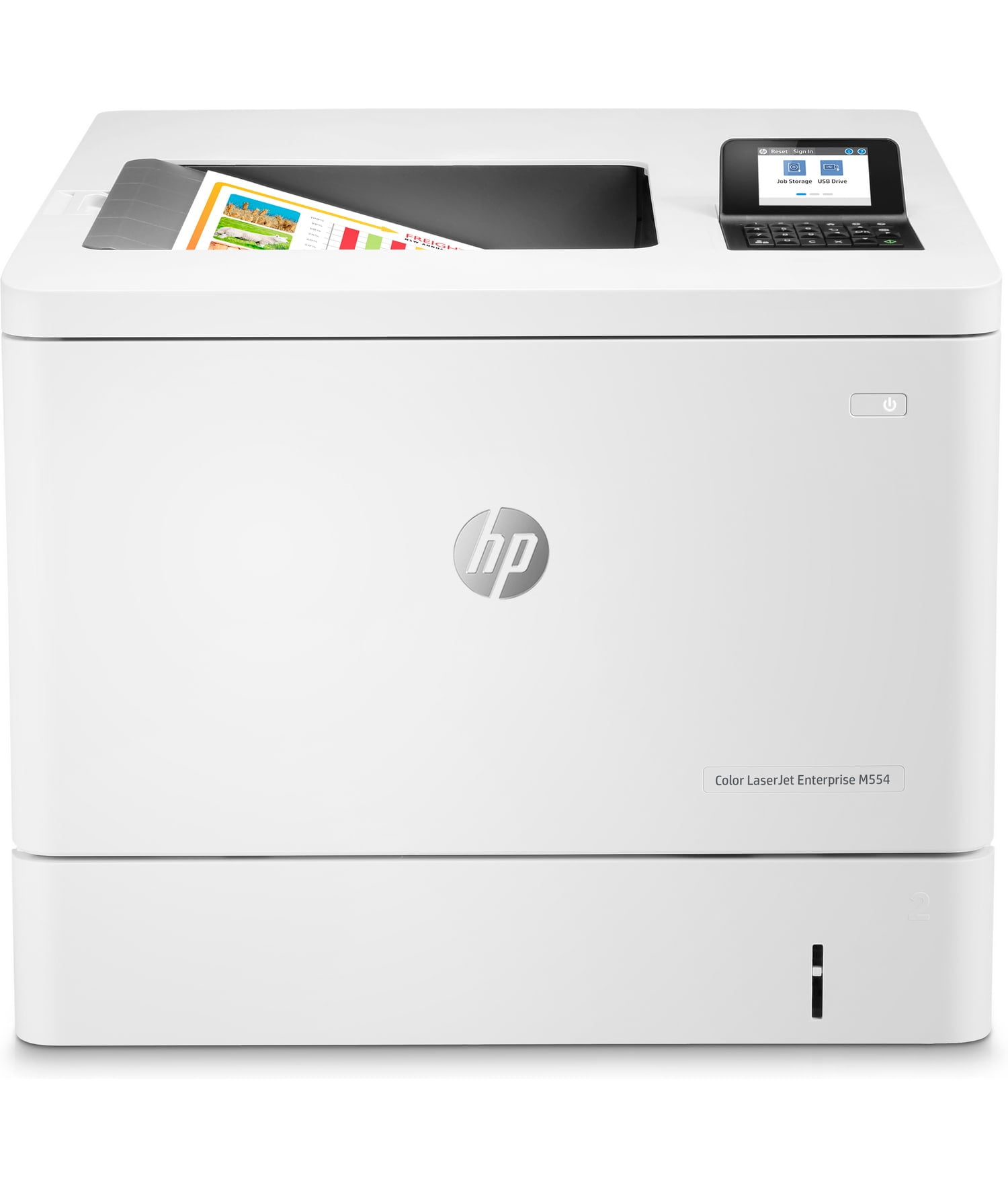 HP LaserJet Enterprise M554dn Color Printer, White, 35ppm Speed